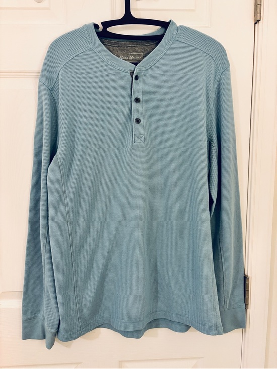 Eddie Bauer Other - Men's Eddie Bauer Light Blue Long-Sleeve Henley - Size L